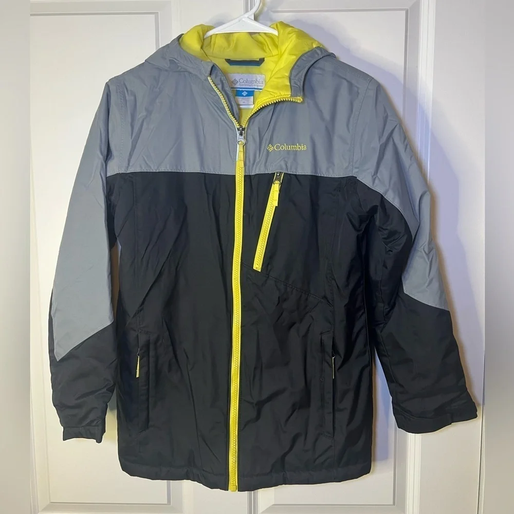 Columbia Kids' Black, Gray, and Yellow Winter Coat